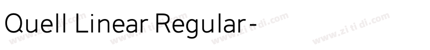 Quell Linear Regular字体转换